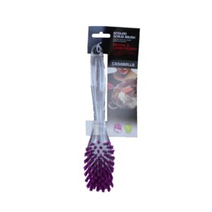 Brush, Pot Scrubber Clear Handle Assorted Colors