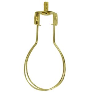 Clip on Bulb Lamp - Shade Adapter - Brass Plated