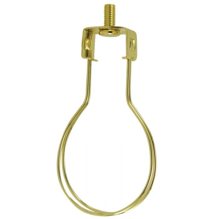 Clip on Bulb Lamp – Shade Adapter – Brass Plated