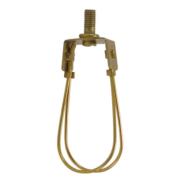 Clip on Bulb Lamp - Shade Adapter - Brass Plated