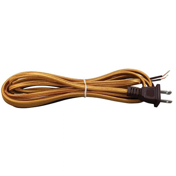 11 FT Rayon Covered SPT-1 Cord w/molded Plug