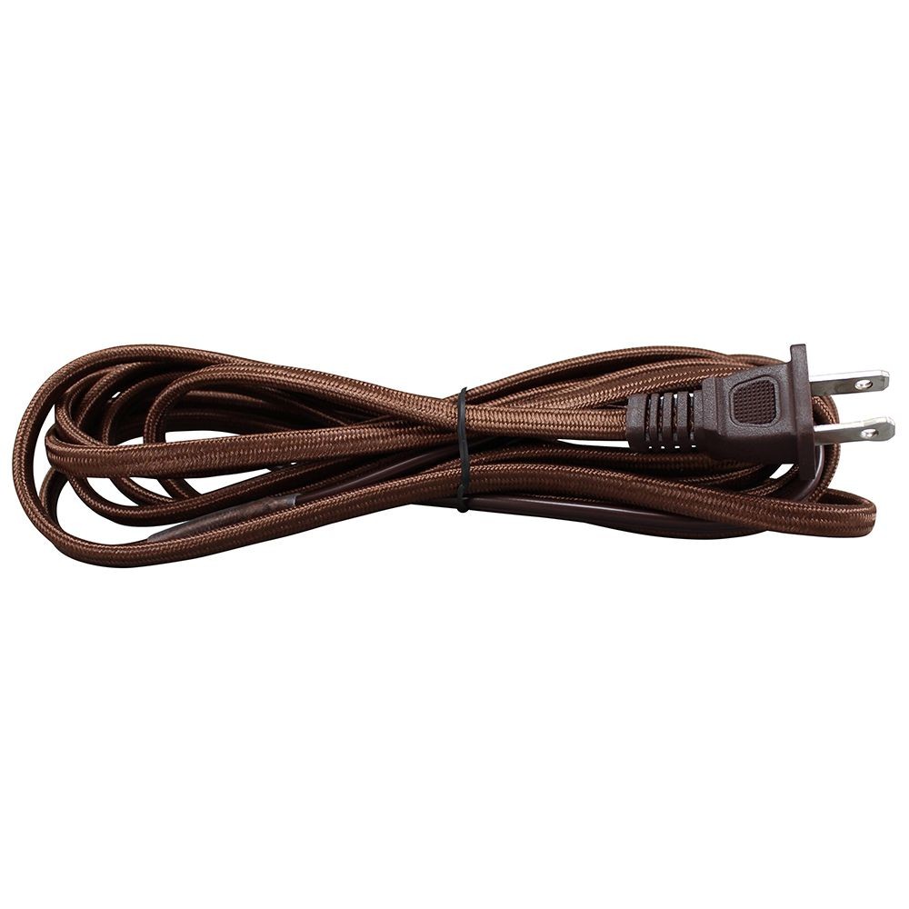 11 FT Rayon Covered SPT-2 Cord w/molded Plug