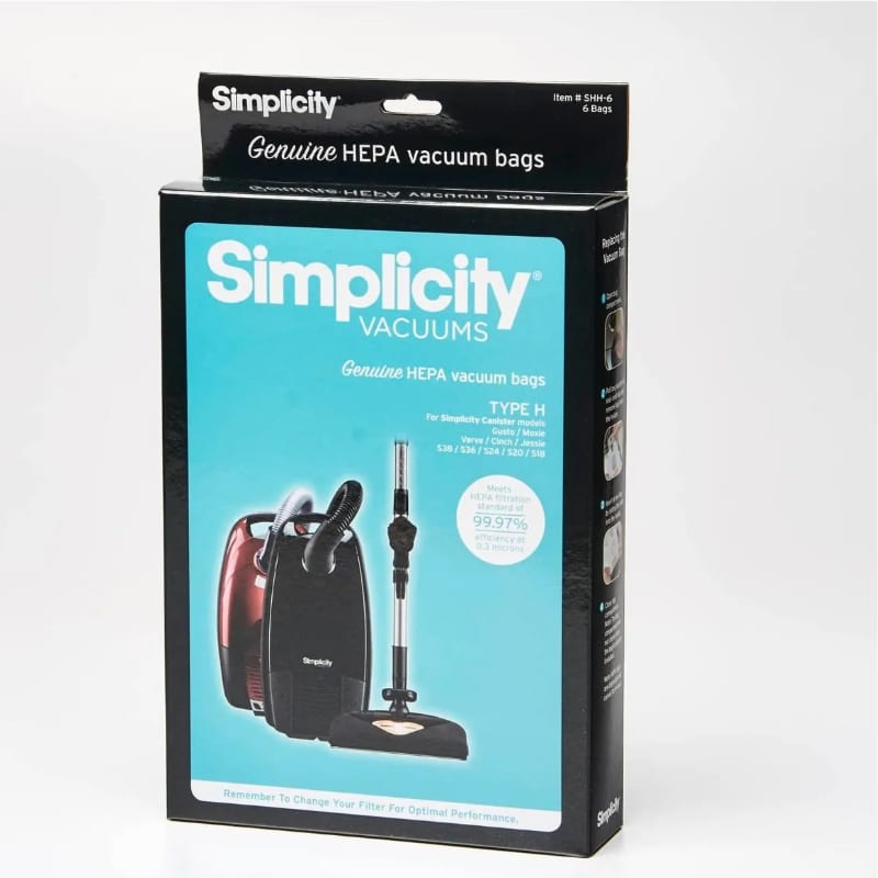 Simplicity H HEPA Media Bags (6) Pack